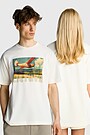 Short sleeves cotton T-shirt "Lituanica" 1 | Cream | Audimas