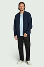 Cotton interlock bomber jacket 5 | Dark blue | Audimas