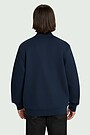 Cotton interlock bomber jacket 2 | Dark blue | Audimas