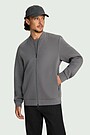 Cotton interlock bomber jacket 2 | GREY | Audimas
