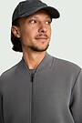 Cotton interlock bomber jacket 5 | GREY | Audimas