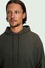 Cotton French terry hoodie 3 | Dark brown | Audimas
