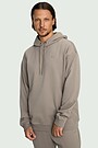 Cotton French terry hoodie 1 | BROWN | Audimas