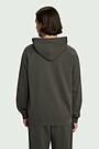 Cotton French terry full-zip hoodie 2 | Dark brown | Audimas
