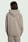 Cotton French terry full-zip hoodie 2 | beige | Audimas