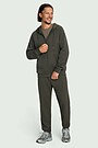 Cotton French terry sweatpants 1 | Dark brown | Audimas