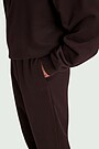 Cotton French terry sweatpants 4 | BROWN | Audimas