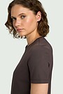 Short sleeve cotton T-shirt 3 | BROWN | Audimas