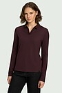 Cotton pique polo top 1 | PURPLE | Audimas