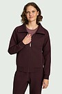 Cotton pique full-zip jacket 1 | PURPLE | Audimas