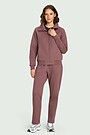 Cotton pique full-zip jacket 4 | PINK | Audimas