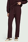 Cotton pique tapered fit sweatpants 2 | PURPLE | Audimas