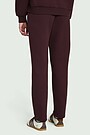 Cotton pique tapered fit sweatpants 3 | PURPLE | Audimas