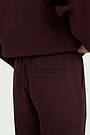 Cotton pique tapered fit sweatpants 4 | PURPLE | Audimas