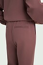 Cotton pique tapered fit sweatpants 4 | PINK | Audimas