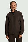 Cotton French terry full-zip sweatshirt 1 | BROWN | Audimas