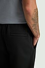 Straight fit cotton pique sweatpants 5 | BLACK | Audimas