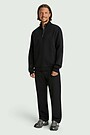 Cotton pique full-zip jacket 4 | BLACK | Audimas