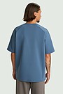 Oversized cotton interlock T-shirt 3 | BLUE | Audimas