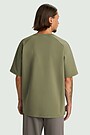 Oversized cotton interlock T-shirt 4 | GREEN | Audimas