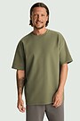Oversized cotton interlock T-shirt 2 | GREEN | Audimas