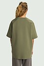 Oversized cotton interlock T-shirt 3 | GREEN | Audimas