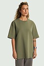 Oversized cotton interlock T-shirt 5 | GREEN | Audimas