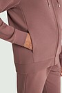 Cotton French terry full-zip hoodie 4 | PINK | Audimas