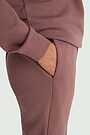 Tapered fit cotton French terry sweatpants 5 | PINK | Audimas