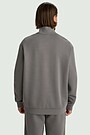 Cotton interlock half-zip sweatshirt 2 | GREY | Audimas