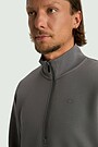 Cotton interlock half-zip sweatshirt 3 | GREY | Audimas