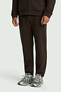 Cotton French terry tapered sweatpants 2 | BROWN | Audimas