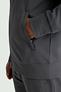 Cotton French terry full-zip hoodie 4 | GREY | Audimas