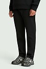 Tapered fit cotton pique sweatpants 2 | BLACK | Audimas