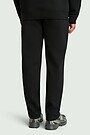 Tapered fit cotton pique sweatpants 3 | BLACK | Audimas