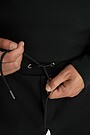 Tapered fit cotton pique sweatpants 4 | BLACK | Audimas