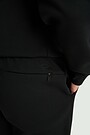 Tapered fit cotton pique sweatpants 5 | BLACK | Audimas