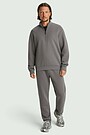 Tapered fit cotton interlock  sweatpants 1 | GREY | Audimas