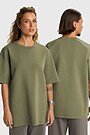 Oversized cotton interlock T-shirt 1 | GREEN | Audimas