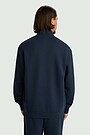 Cotton interlock half-zip sweatshirt 2 | Dark blue | Audimas