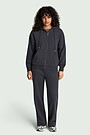 Cotton French terry full-zip hoodie 5 | GREY | Audimas