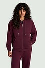Cotton French terry full-zip hoodie 1 | PURPLE | Audimas