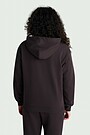 Cotton French terry full-zip hoodie 3 | BROWN | Audimas