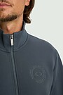 Cotton pique full-zip jacket 3 | BLUE | Audimas