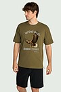 Short sleeves cotton T-shirt "Sea Eagle" 2 | CHAKI | Audimas