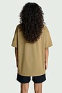 Short sleeves cotton T-shirt "Grass Snake" 4 | BROWN | Audimas