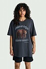 Short sleeves cotton T-shirt "Brown Bear" 3 | GREY | Audimas