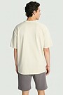 Soft cotton oversized T-shirt 2 | Cream | Audimas