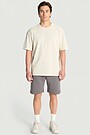 Soft cotton oversized T-shirt 4 | Cream | Audimas