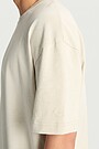 Soft cotton oversized T-shirt 3 | Cream | Audimas